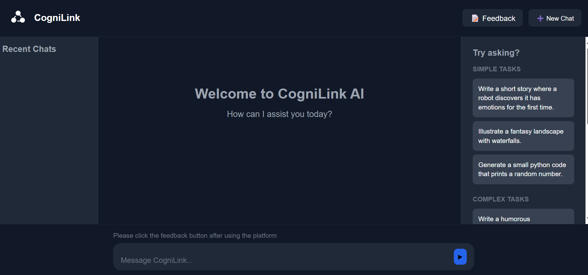 CogniLink AI Interface